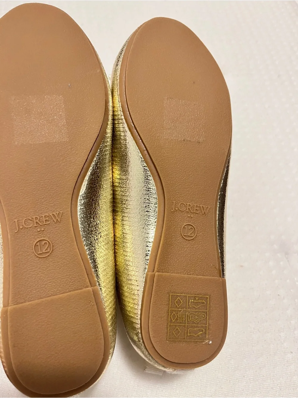 J. Crew Metallic Gold Ballet Flats